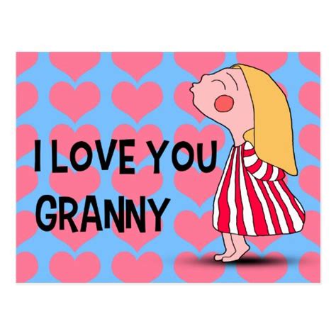 love you granny postcard zazzle
