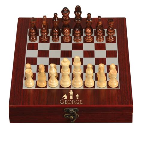 personalized royal chess set  rosewood box