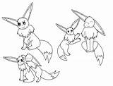 Coloring Eevee Pages Pokemon Evolutions Eeveelutions Template Cartoon Family Sketch Library Clipart Comments sketch template