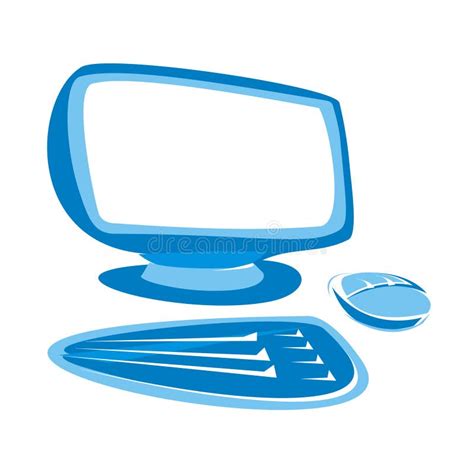 blue computer stock illustration illustration  image