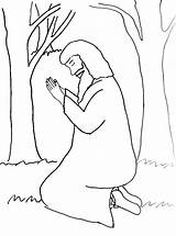 Jesus Praying Coloring Garden Gethsemane Getdrawings sketch template