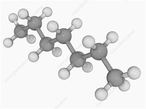 heptane molecule stock image  science photo library