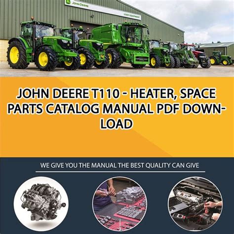 john deere  heater space parts catalog manual   service manual repair manual