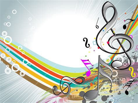 Colorful Musical Notes With Background Stock Image