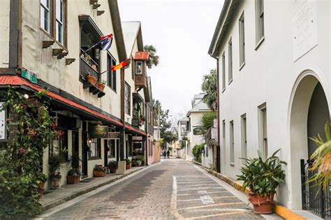 beautiful historic downtown street  staugustine florida etsy