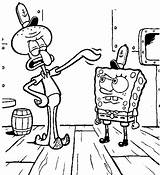 Coloring Nickelodeon Pages Cartoon Spongebob Printable Kids Characters sketch template