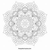 Mandala Vector Pattern Lotus Floral Freepatternsarea Printable Coloring Pdf Pages Cut Template Designs Adult Mandalas Dxf Tattoo Drawing Licensed Attribution sketch template