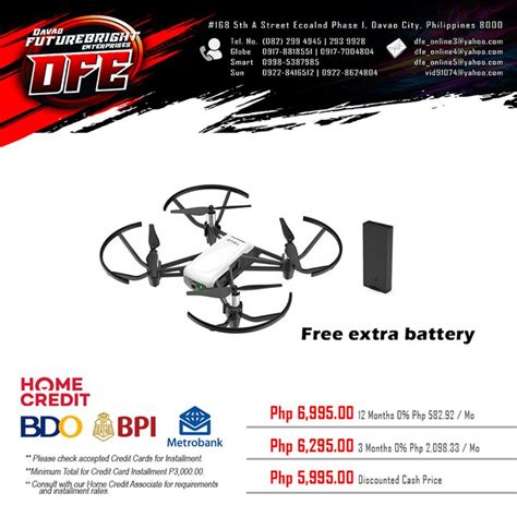dji tello quadcopter drone  hd camera  extra battery dfestore