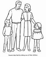 Family Coloring Pages Perfect Reunion Color Printable People sketch template