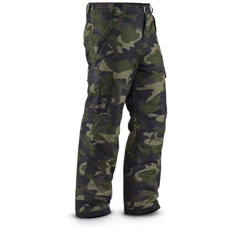 guide gear mens camo cargo snow pants  insulated pants