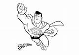 Superman Flying Coloring Pages sketch template