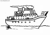 Barco Crucero Colorear sketch template