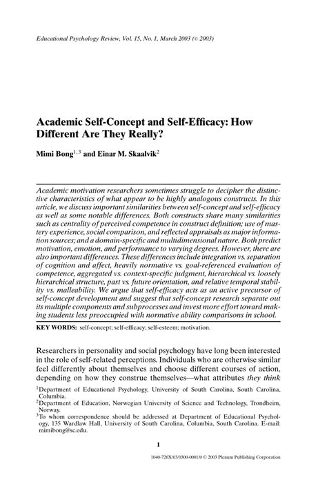 academic  concept   efficacy
