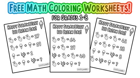 math coloring worksheets   grade hannah thoma  coloring