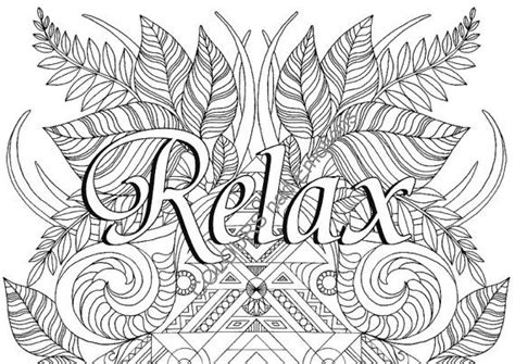 relax coloring page adult coloring page  coloursandemotions