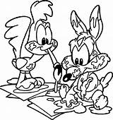 Coyote Looney Tunes Runner Warner Roadrunner Wecoloringpage sketch template