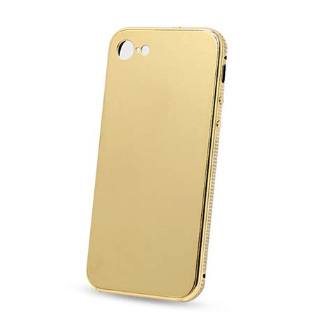 For Iphone 7 24kt 24ct Gold Plated Phone Case With Crystal