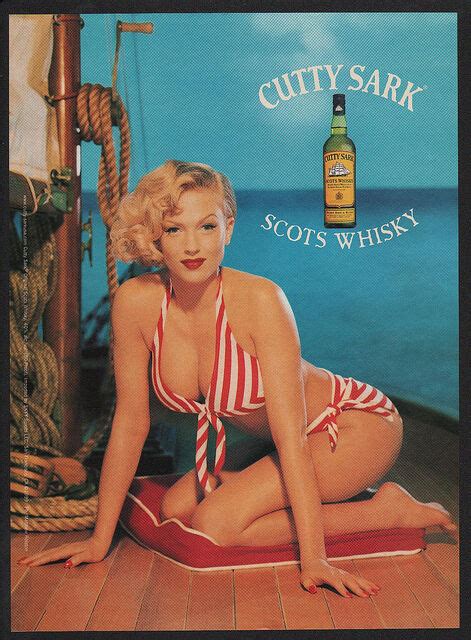 1999 Cutty Sark Scots Whisky Sexy Busty Woman Pinup Vintage Ad Ebay