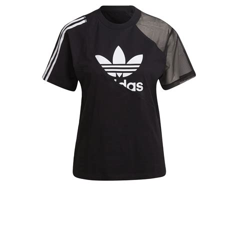 Adidas Originals Adicolor Split Trefoil T Shirt Women Black Hc7039