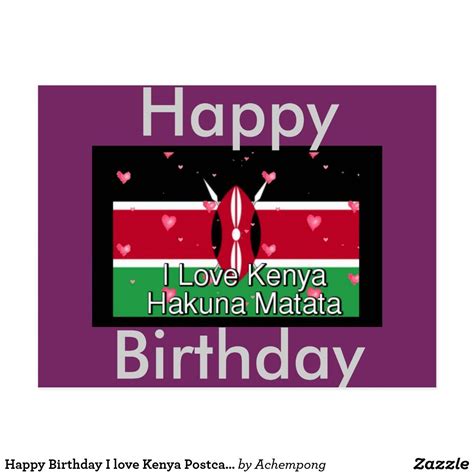 happy birthday  love kenya postcard happy birthday  love happy