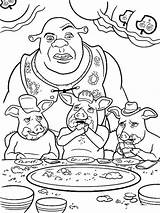 Shrek Coloring Fiona Farquaad Tegninger Amigos Garrison Faciles sketch template