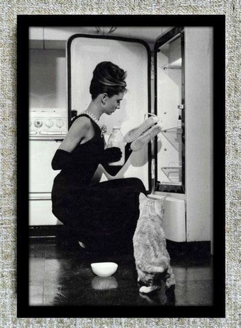 framed photo of audrey hepburn vintage print by