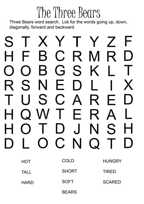 printable word find puzzles