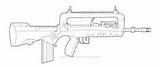 Famas Lineart Fn Molde Pintar Desenhar Scar Rifle P90 sketch template
