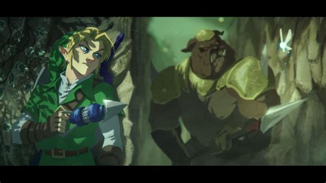 the legend of zelda oot link vs moblin by txikimorin on deviantart