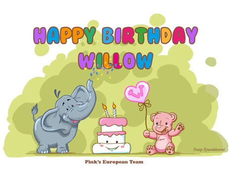Welcome To P Nk S European Team Happy Birthday Willow