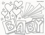 Coloring Baby Pages Shower Girl Congratulations Boy Printable Newborn Sheets Its Doodle Kids Print Printables Alley Drawing Template Colouring Clip sketch template
