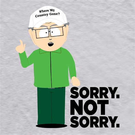 South Park Mr Garrison Sorry Not Sorry Adult Short Sleeve T Shirt