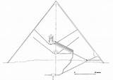 Piramide Colorare Gizeh Doorsnede Kleurplaat Cheops Ghiza Disegni sketch template