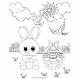 Beanie Boos Xcolorings Corky Easter sketch template