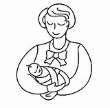 Mother Infant Pages Pregnancy Babies Coloring sketch template