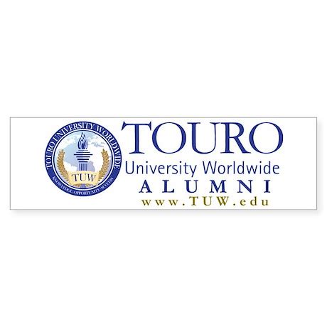 alumni bumper bumper sticker  tourouniversityworldwide