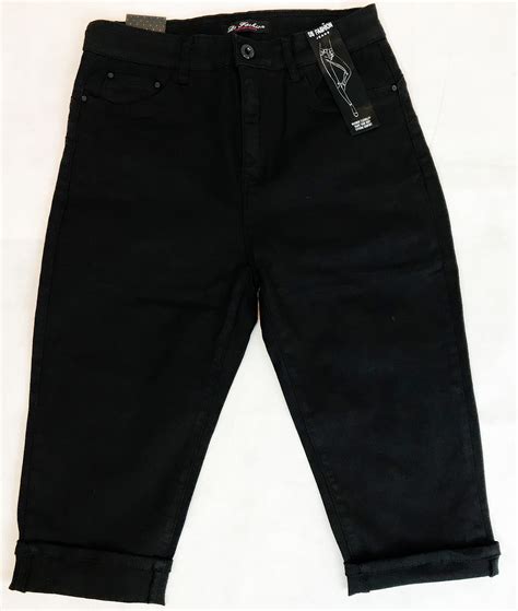 koop  zwarte driekwart broek bij bliss mode