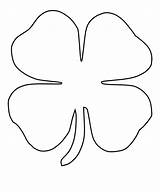 Clover Coloring Leaf Clipart Four Printable Clovers Cliparts Pages Clip Patrick Clipartbest Spring Library Girlscoloring Colorear Flore Cuatro Hojas Para sketch template