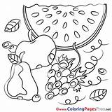 Coloring Watermelon Herbst Kostenlos Obst Ausdrucken Malvorlagen sketch template