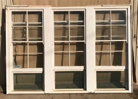 timber framed triple sash window mm high  mm wide building materials gumtree