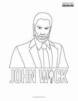 Wick John Coloring sketch template
