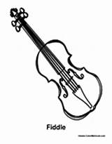 Fiddle Coloring Pages Instrument Colormegood Music sketch template