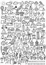 Journal Bullet Printable Pages Summer Icons Doodles Printables Doodle Journals Drawings Choose Board sketch template