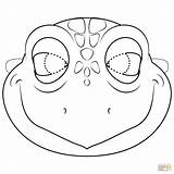 Printable Tortoise Lizard Kura Supercoloring Drawing Topeng Putih Hitam Kanak Kesah Reptiles sketch template