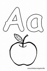 Letter Coloring Apple Pages Outline Flashcard Aa Alphabet Letters Printable Lower Case Getcoloringpages Getdrawings sketch template