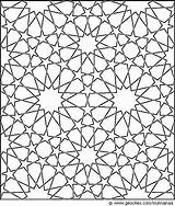 Geometric Pages Islamic Coloring Patterns Getcolorings Star sketch template