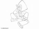 Coloring Pages Lineart Peridot Steven Universe Kids Printable sketch template