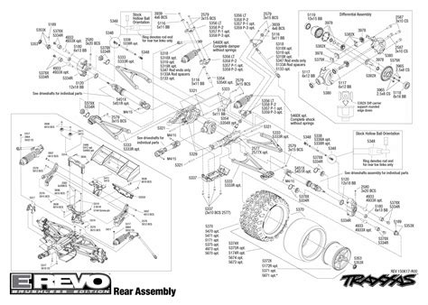 exploded view traxxas  revo  brushless rear part astra