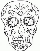 Dead Coloring Pages Skeleton Skull Kids Printable Muertos Los Sugar Easy Face Dia Drawing Print Adults Bones Axial Color Template sketch template