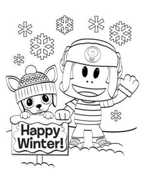 happy winter coloring pages book  kids